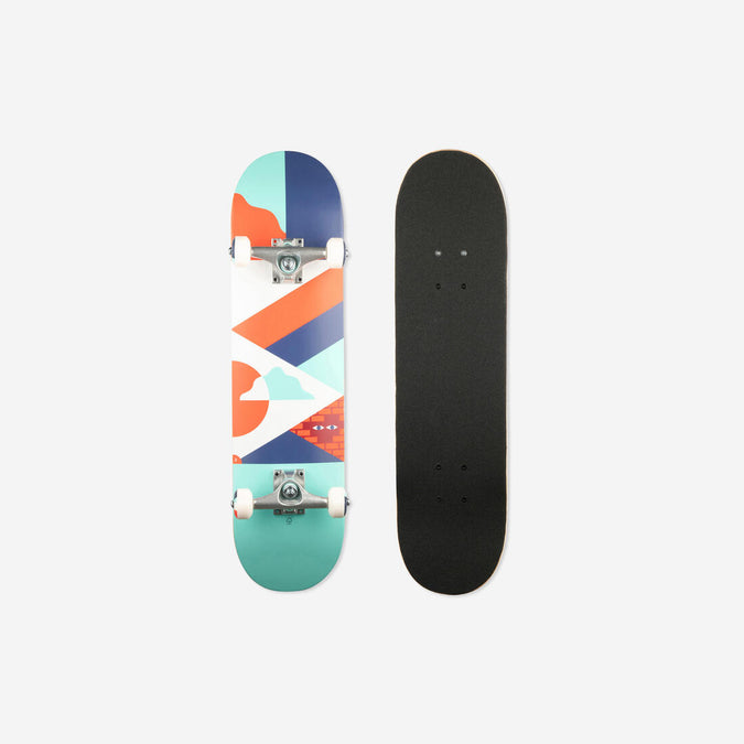 Tabla de Skate CP100 Niños de 8 - 12 años MID GEOMETRIC Tamaño 7.6