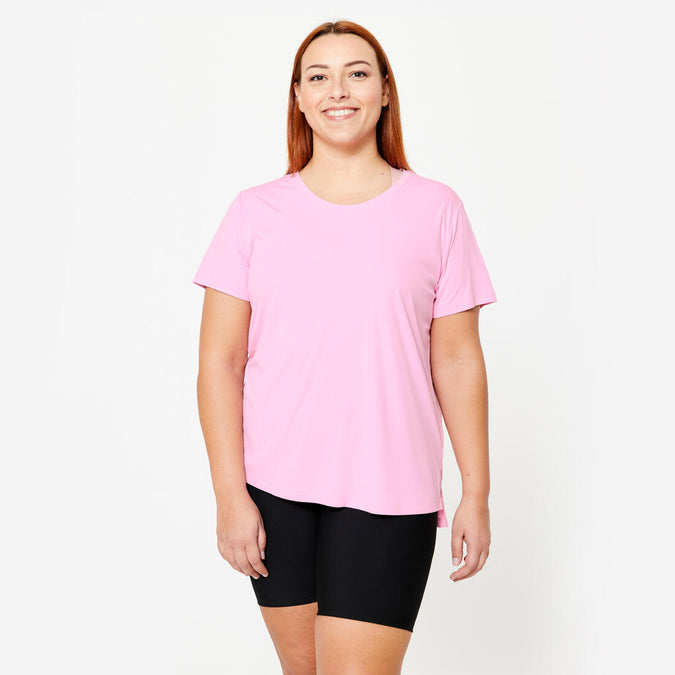 Camiseta Cardio Fitness Mujer Rosa Claro Manga Corta Tallas Grandes, photo 7 of 6