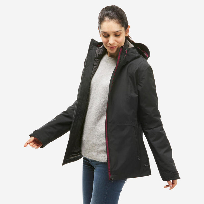 Chaqueta 3en1 impermeable de senderismo - SH500 mountain -10 °C - Mujer, photo 15 of 14