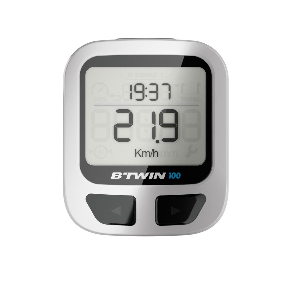 CUENTAKILÓMETROS BICICLETA B'TWIN 100 - CON CABLE (5 FUNCIONES)