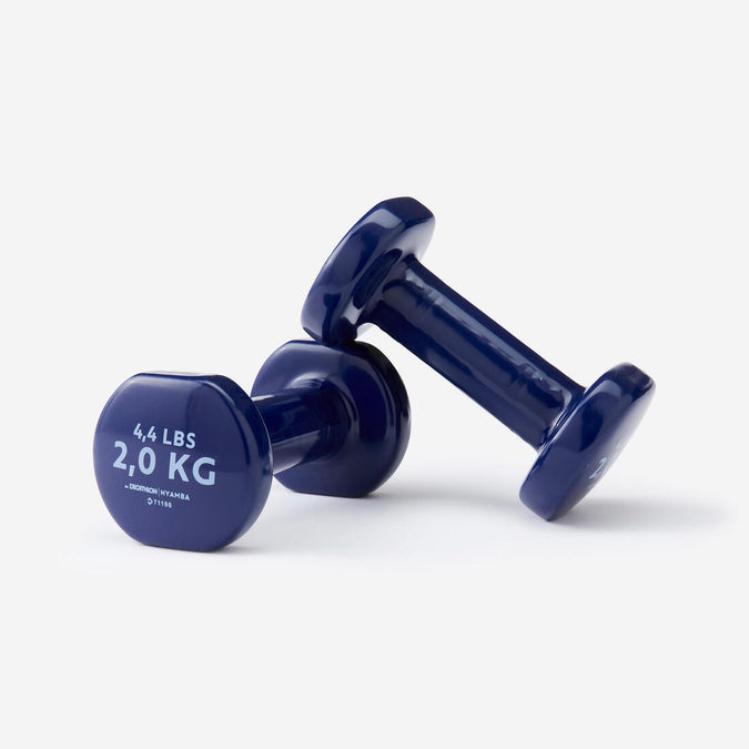 





Pesas 2 x 2Kg de vinilo Fitness Gimnasia en casa Pilates Nyamba Azul Oscuro, photo 1 of 3