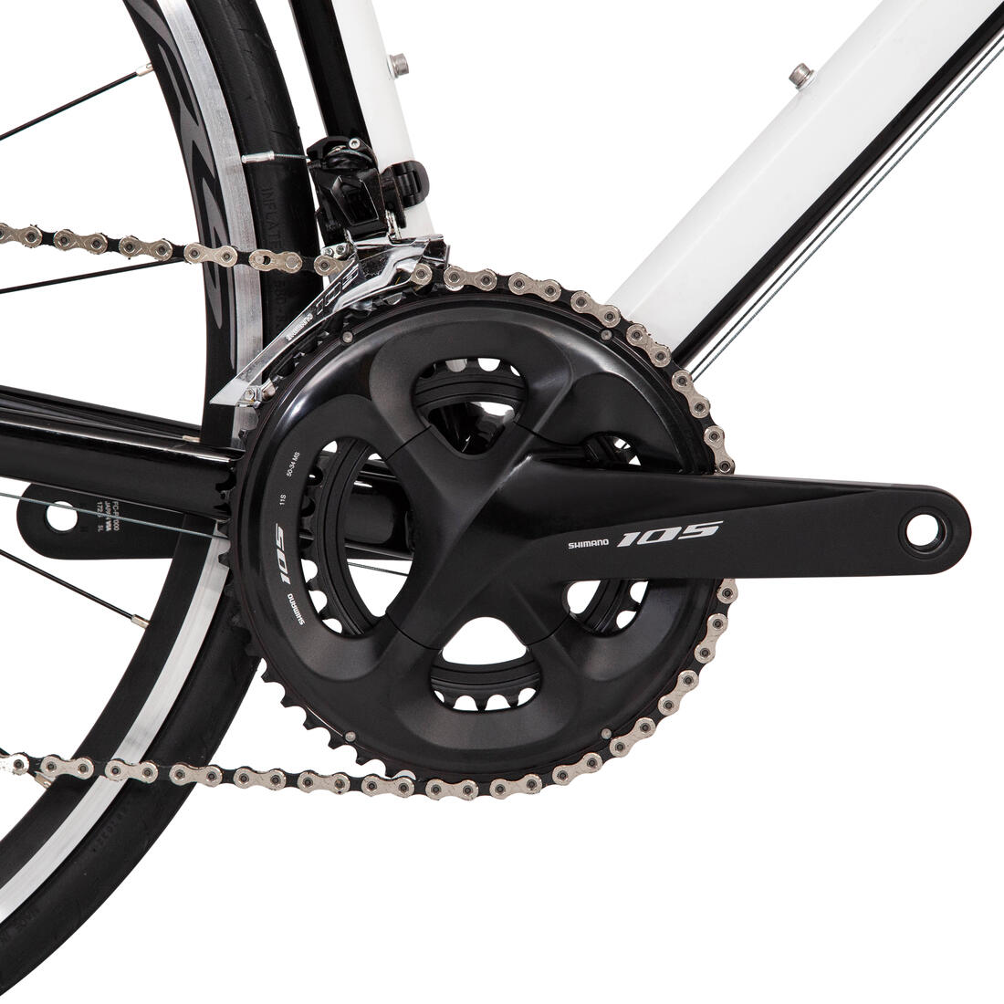 Bicicleta de ruta blanco af 105