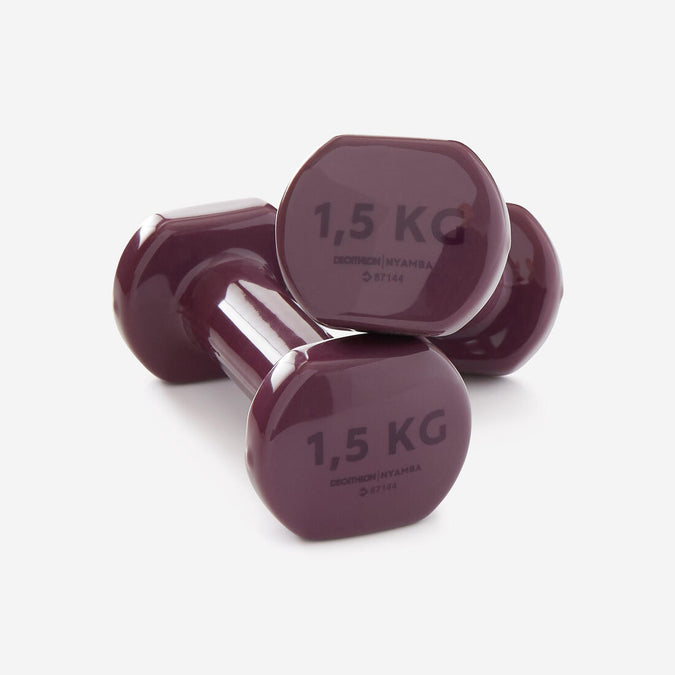 





Pesas 2 x 1,5 Kg de vinilo Fitness Gimnasia en casa Pilates Nyamba Violeta, photo 1 of 4